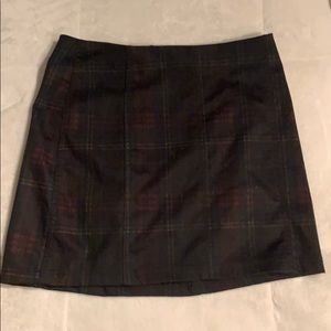 Dark plaid skirt